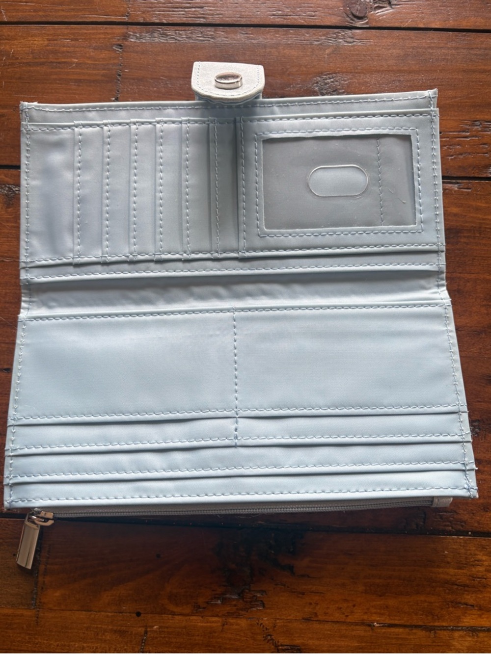Time and Tru Light blue Snap Wallet - Picture 2 of 6